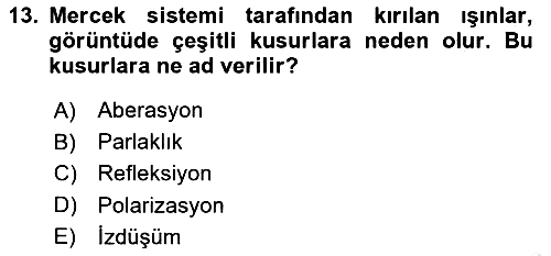 Fotogrametri 2024-2025 Ara Sınav - 13. soru