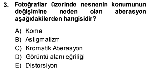 Fotogrametri 2013-2014 Dönem Sonu Sınavı - 3. soru