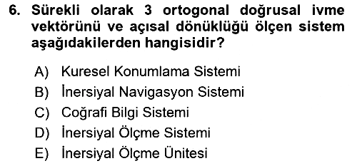 Fotogrametri 2022-2023 Dönem Sonu Sınavı - 6. soru