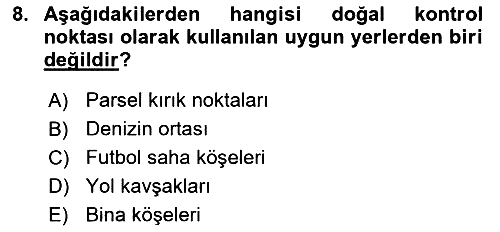 Fotogrametri 2023-2024 Dönem Sonu Sınavı - 8. soru