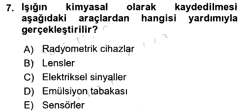 Fotogrametri 2024-2025 Yaz Okulu Sınavı - 7. soru