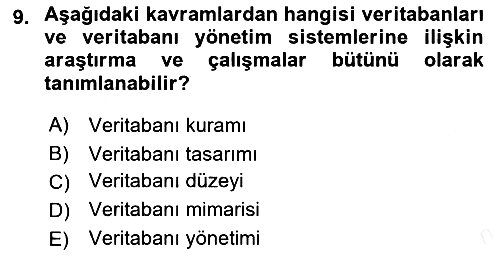 Konumsal Veritabanı 1 2018-2019 Ara Sınav - 9. soru