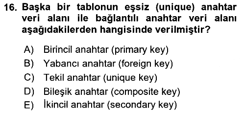 Konumsal Veritabanı 1 2018-2019 Ara Sınav - 16. soru