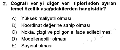 Konumsal Veritabanı 2 2018-2019 3 Ders Sınavı - 2. soru
