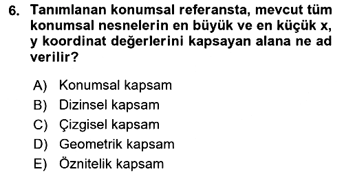 Konumsal Veritabanı 2 2024-2025 Ara Sınav - 6. soru