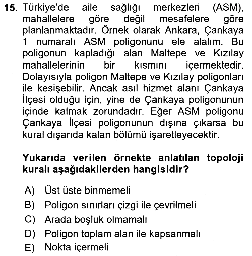 Konumsal Veritabanı 2 2025-2026 Yaz Okulu Sınavı - 15. soru