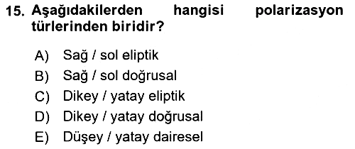 Uzaktan Algılama 2018-2019 Ara Sınav - 15. soru