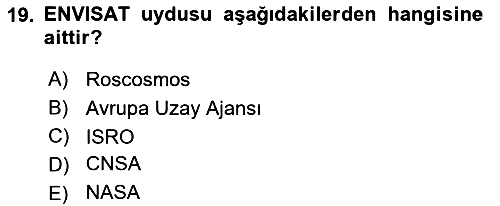 Uzaktan Algılama 2023-2024 Ara Sınav - 19. soru