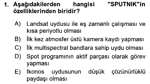 Uzaktan Algılama 2023-2024 Dönem Sonu Sınavı - 1. soru