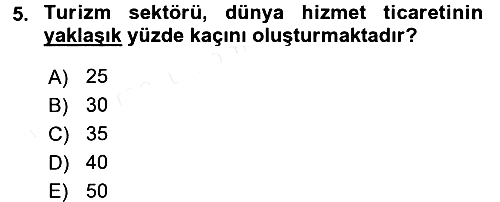 Dış Ticarete Giriş 2017-2018 3 Ders Sınavı - 5. soru