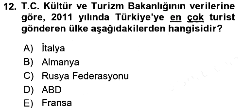 Dış Ticarete Giriş 2017-2018 3 Ders Sınavı - 12. soru