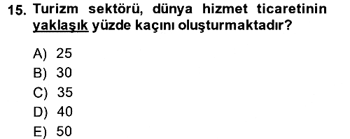 Dış Ticarete Giriş 2013-2014 Ara Sınav - 15. soru