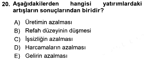 Dış Ticarete Giriş 2017-2018 Ara Sınav - 20. soru