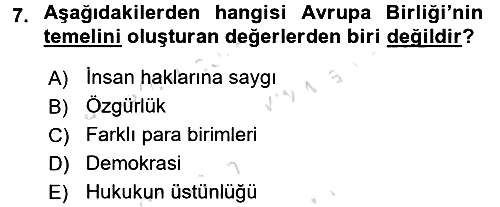 Dış Ticarete Giriş 2015-2016 Dönem Sonu Sınavı - 7. soru