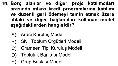 Dış Ticarette Girişimcilik 2021-2022 Ara Sınav - 19. soru