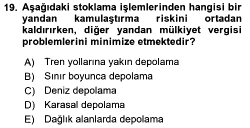 Dış Ticarette Girişimcilik 2024-2025 Yaz Okulu Sınavı - 19. soru