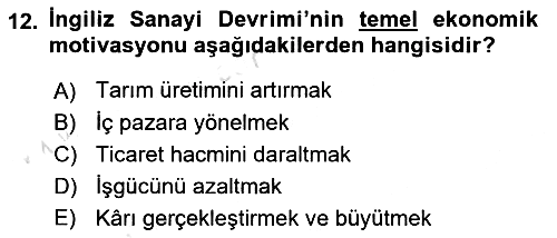 Dünya Ekonomisi 2024-2025 Ara Sınav - 12. soru