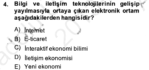 Elektronik Ticaret 2013-2014 Ara Sınav - 4. soru