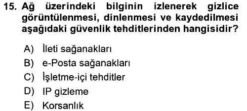 Elektronik Ticaret 2016-2017 Ara Sınav - 15. soru