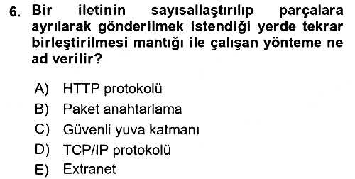 Elektronik Ticaret 2024-2025 Ara Sınav - 6. soru