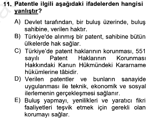 Elektronik Ticaret 2012-2013 Dönem Sonu Sınavı - 11. soru
