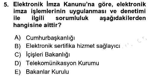 Elektronik Ticaret 2023-2024 Dönem Sonu Sınavı - 5. soru