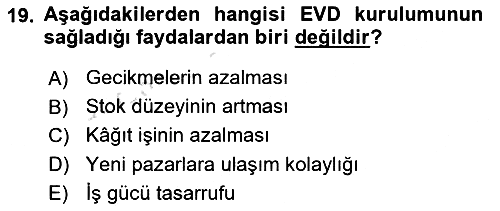Elektronik Ticaret 2023-2024 Dönem Sonu Sınavı - 19. soru
