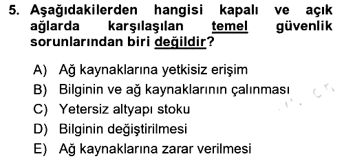 Elektronik Ticaret 2024-2025 Dönem Sonu Sınavı - 5. soru