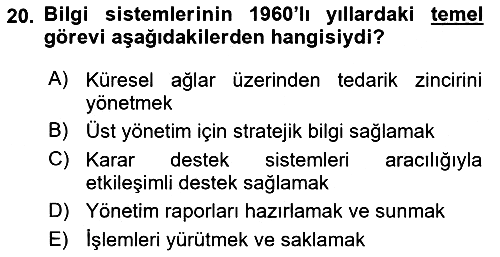 Elektronik Ticaret 2025-2026 Dönem Sonu Sınavı - 20. soru