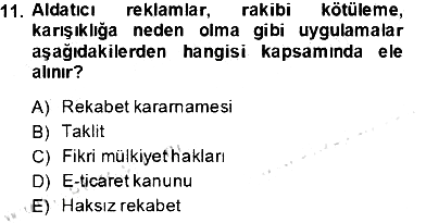 Elektronik Ticaret 2013-2014 Tek Ders Sınavı - 11. soru