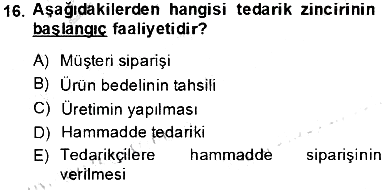 Elektronik Ticaret 2013-2014 Tek Ders Sınavı - 16. soru