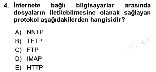 Elektronik Ticaret 2020-2021 Yaz Okulu Sınavı - 4. soru