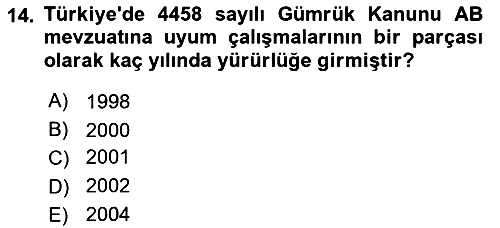 Elektronik Ticaret 2021-2022 Yaz Okulu Sınavı - 14. soru