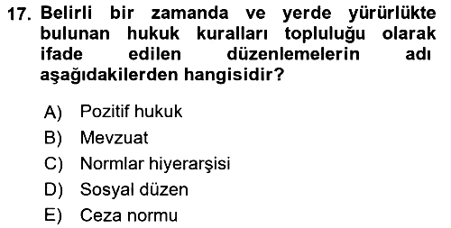 Gümrük Mevzuatı 2022-2023 Dönem Sonu Sınavı - 17. soru