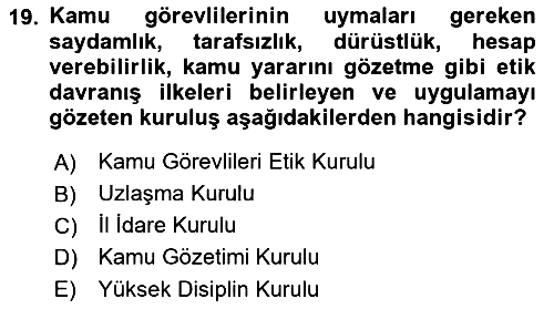 Gümrük Mevzuatı 2022-2023 Dönem Sonu Sınavı - 19. soru