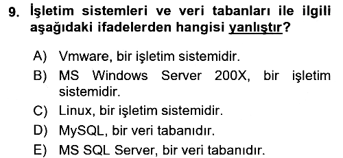 Uluslararası Lojistik 2016-2017 3 Ders Sınavı - 9. soru