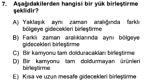 Uluslararası Lojistik 2012-2013 Ara Sınav - 7. soru