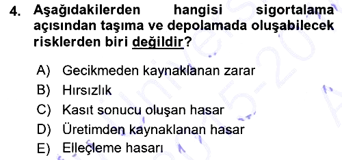Uluslararası Lojistik 2015-2016 Ara Sınav - 4. soru