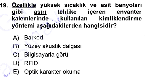 Uluslararası Lojistik 2015-2016 Ara Sınav - 19. soru