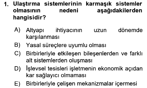 Uluslararası Lojistik 2016-2017 Ara Sınav - 1. soru