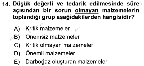 Uluslararası Lojistik 2017-2018 Ara Sınav - 14. soru