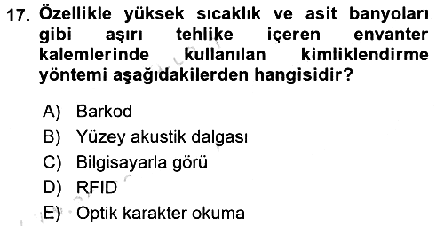 Uluslararası Lojistik 2017-2018 Ara Sınav - 17. soru