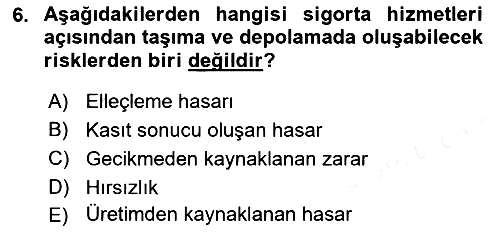 Uluslararası Lojistik 2018-2019 Ara Sınav - 6. soru