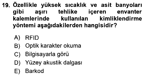 Uluslararası Lojistik 2019-2020 Ara Sınav - 19. soru