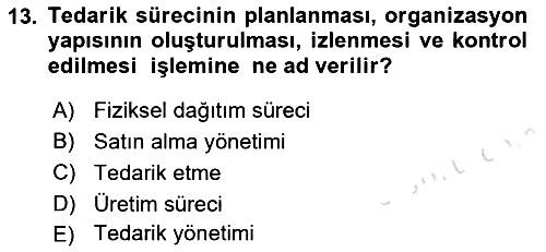 Uluslararası Lojistik 2022-2023 Ara Sınav - 13. soru