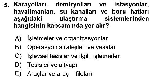 Uluslararası Lojistik 2025-2026 Ara Sınav - 5. soru