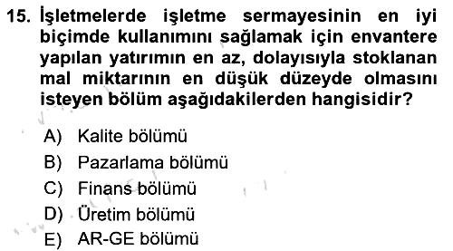 Uluslararası Lojistik 2025-2026 Ara Sınav - 15. soru