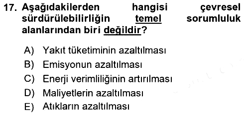 Uluslararası Lojistik 2018-2019 Dönem Sonu Sınavı - 17. soru