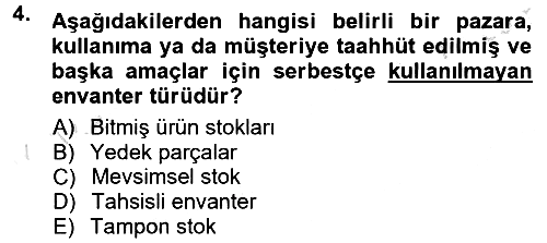 Uluslararası Lojistik 2013-2014 Tek Ders Sınavı - 4. soru