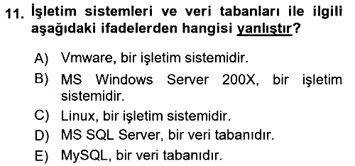 Uluslararası Lojistik 2015-2016 Tek Ders Sınavı - 11. soru